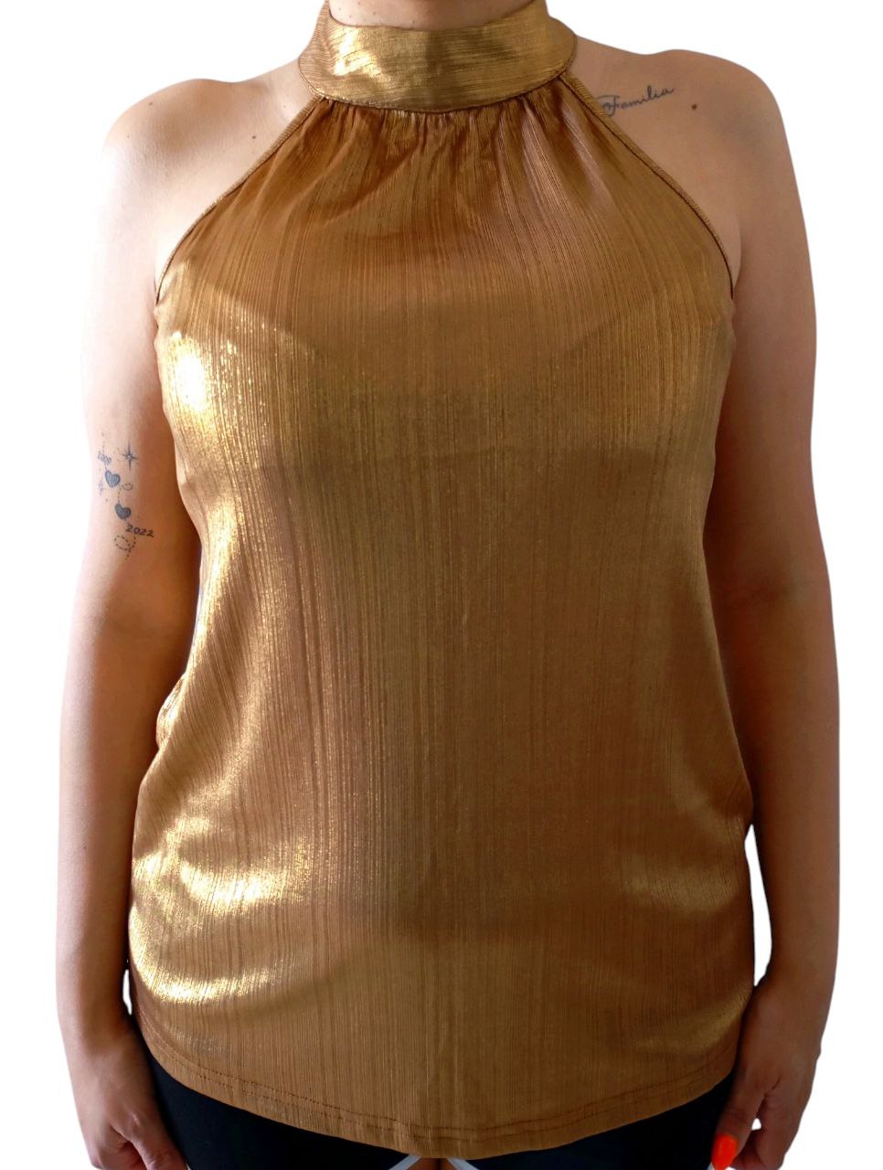 Blusa Dorada Brillante